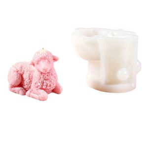 3D Kneeling Sheep <b>Candle</b> <b>Mold</b> For DIY <b>Candle</b> Making Animal Home Decoration <b>Mold</b> Easter Gift - Product Image 4