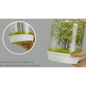 <span class=keywords><strong>Kit</strong></span> de Germination pour Bocal - Système de Germination Réutilisable à Large Ouverture pour <span class=keywords><strong>Graines</strong></span> et Plantes - Conteneur de Germination pour Cuisine Domestique - Product Image 2