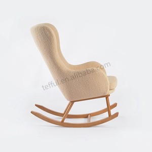 Silla Relajante para Mamá Amamantando Sofá de Tela Beige DE UN Solo Asiento Silla Mecedora Enfermería Enfermera de Maternidad - Product Image 3
