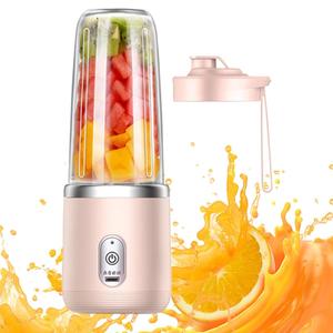 0728 Licuadora Portátil de Frutas 400ml, Mini Licuadora Recargable de 6 Cuchillas para Oficina - Product Image 2