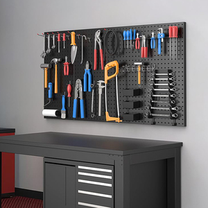 Bán buôn kim loại Pegboard với bảng công cụ móc phụ kiện hiển thị tường <span class=keywords><strong>PEG</strong></span> Board kệ với lưu trữ Hook Organizer Bộ dụng cụ - Product Image 1
