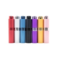 Flacon pulvérisateur de parfum portable de haute qualité 5ml 8ml 10ml en aluminium noir mat avec pompe à vis rechargeable HeLun Screen