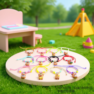 Braccialetto Kapibala colorato con perline regolabili, braccialetto con ciondoli per bambini, gioielli alla moda, scatola da 1800 pezzi - Product Image 3