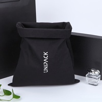 Nueva llegada personalizada negro algodón sarga cordón ropa interior zapato ropa almacenamiento bolsa de polvo Logo impreso bolsa de algodón para bolso