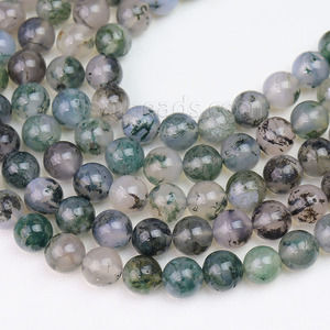 100% naturale <span class=keywords><strong>verde</strong></span> muschio <span class=keywords><strong>agata</strong></span> 5A perline di <span class=keywords><strong>pietra</strong></span> sciolte per la creazione di gioielli 6mm 8mm 10mm - Product Image 5