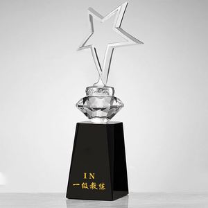 Custom Golden Metal Trophy, With Crystal Base Award for Souvenir Business Gifts Crafts/ - Product Image 6