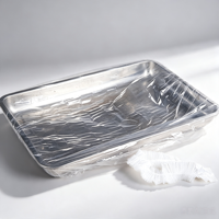 Couvre-plats jetables écologiques en plastique extensible, film élastique pour garder les aliments frais, pour hamburgers, steaks, pizzas, résistant à la poussière, à emporter