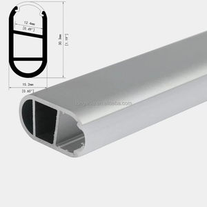 Profilé en aluminium 6063 pour tringle de placard LED, <span class=keywords><strong>rail</strong></span> de suspension robuste pour armoire, canal lumineux à capteur, luminaire linéaire encastré pour armoire - Product Image 1