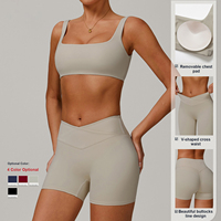 Ensemble de vêtements de sport de haute qualité personnalisés pour femmes, pantalon de sport taille haute, vêtements de fitness, ensemble de yoga