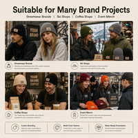 Gorros de Punto Tipo Waffle Personalizados con Logotipo para Eventos Corporativos, Artículos Promocionales para Clubes, Gorros de Invierno al por Mayor