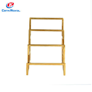 สามชั้นเคาน์เตอร์โต๊ะกระเป๋าเงินยืนแสดงกระเป๋าคลัทช์สีทองยืนตั้งโชว์กระเป๋าถือ<span class=keywords><strong>3</strong></span>ชั้นที่วางกระเป๋าสตางค์ชั้นวางแสดง - Product Image 4