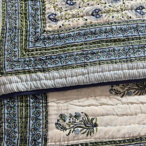 Hotel utiliza edredón Premium hecho a mano Jaipuri diseño bloque estampado edredón algodón mano bloque impreso diseño étnico edredón para uso en invierno - Product Image 1