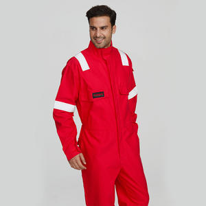 Combinaisons de travail en coton rouge Xk22 7968, ignifuges, uniformes de sécurité pour ateliers et usines, pour hommes - Product Image 1