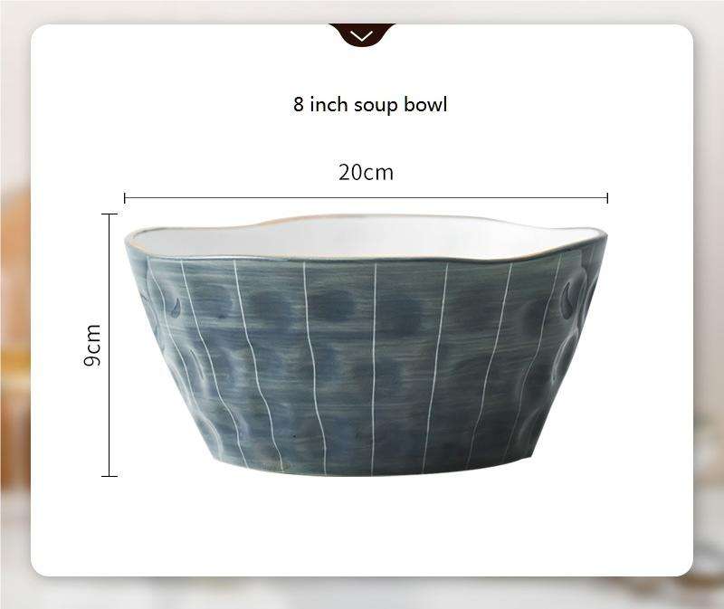 Grey 8-inch soup bowl