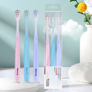 Sakura <b>Toothbrush</b> 3Pcs Soft Bristle Wide <b>Head</b> Adult Manual <b>Toothbrush</b> For Home Hotel Use - Product Image 1