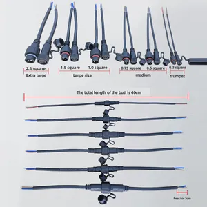 IP68 <span class=keywords><strong>2</strong></span> <span class=keywords><strong>3</strong></span> 5 6 7 8ピンコネクタケーブル防水オスメスプラグ0.<span class=keywords><strong>3</strong></span>-<span class=keywords><strong>2</strong></span>.5スクエアクイックドッキング産業用航空電源コード - Product Image 5