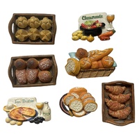 Aimant de réfrigérateur en résine, artisanat 3D, personnalisé, série le petit déjeuner, décoration pour réfrigérateur