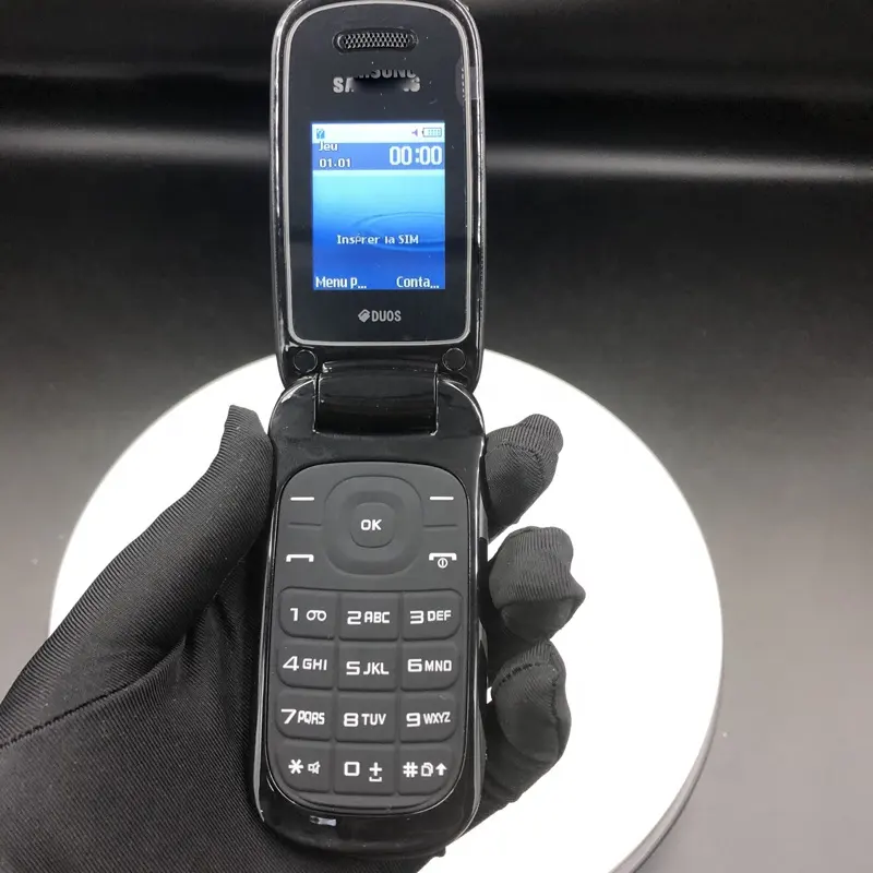 サムスンGT-E1272デュアルSIM用フリップ携帯電話E1272