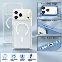 Coque de téléphone magnétique en PC et TPU pour iPhone 15 16 17 18 Pro Max, élastique, anti-chute, compatible avec la recharge sans fil, personnalisable, vente en gros