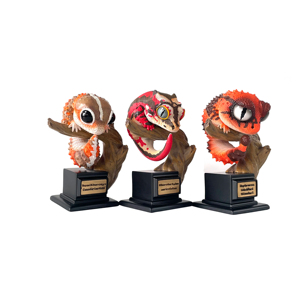 Statue Gekko en résine personnalisée Huit styles d'animaux rampants Thème de personnages d'art pour la collection d'ornements Livré dans une boîte cadeau - Product Image 1