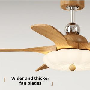 Ventilateur de plafond intelligent <span class=keywords><strong>avec</strong></span> éclairage LED et télécommande Bluetooth, design européen, en bois Alexa, <span class=keywords><strong>avec</strong></span> pales de 42/47 pouces - Product Image 3