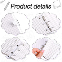 Neue süße Mini 3 Ring Binder Clips Klare weiche PVC A5/A6 Notebook Ringe Druckknopf Gedruckte Papier abdeckung Tagebuch Geschenk Lose blatt