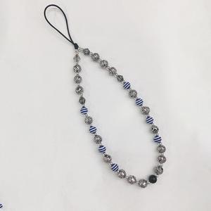 Étui <span class=keywords><strong>de</strong></span> <span class=keywords><strong>téléphone</strong></span> portable tendance en résine et pierre volcanique, plaqué or 18 carats, avec chaîne en métal colorée 32cm+5cm, design original fait main KKBEAD - Product Image 6