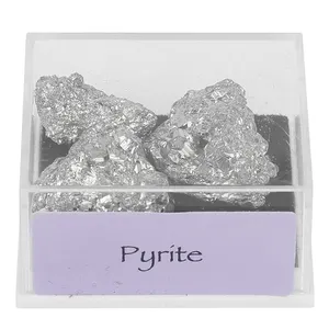 天然紫水晶玫瑰石英石混合滚筒石和水晶宝石套装盒