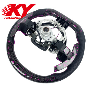 Volant sport personnalisé en fibre de carbone forgée avec LED Rpm pour Toyota GR86 GT86 GTS TRD Corolla RAV4 Camry LE Supra Subaru BRZ - Product Image 3