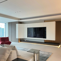 Meuble TV haut de gamme Meitian, fabriqué en Chine, meuble TV, console avec tiroirs, éclairage LED, meubles de chambre à coucher