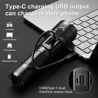 Helius – lampe de poche LED haute puissance 30W, torche longue portée TYPE-C, charge rapide, sortie d'entrée, lampe tactique extérieure