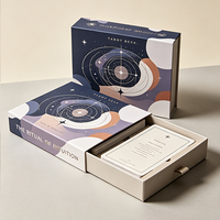 Coffret de cartes de tarot en gros, emballage personnalisé, boîte cadeau magnétique pliable pour jeu d'oracle, sorcellerie, spirituel, cadeau d'anniversaire