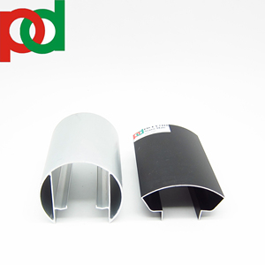 Profilés en aluminium pour main courante avec finition mate couleur bois noir, tubes, angles et canaux de différentes tailles - Product Image 2
