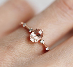 Elegante Delicate Mooie Vrouwen Sieraden Ovale Pastel Pick Trope Cz Sierlijke Ringen Verlovingsbelofte Ring - Product Image 5