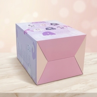 Boîte d'expédition auto-élevante en carton kraft avec logo personnalisé, boîte cosmétique colorée, boîte vide, boîte aveugle, biodégradable, écologique, personnalisée