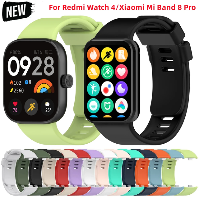 Forwelleny Silicone Sport Band Strap Replacement for Redmi Watch 4 5 6 Bracelet for Mi Band 9Pro 8Pro Wristband Accessories