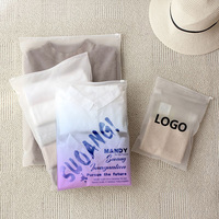 Sacs à fermeture éclair personnalisés avec logo mat/givré, certifiés EN15343, en PPWR recyclé, conformes aux normes, pour vêtements