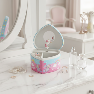 Caja Musical de Manivela con Forma de Corazón, Especial San Valentín 2026 |   Música Personalizada Hecha a Mano con Diseño de Arcoíris Impreso con UV - Product Image 4