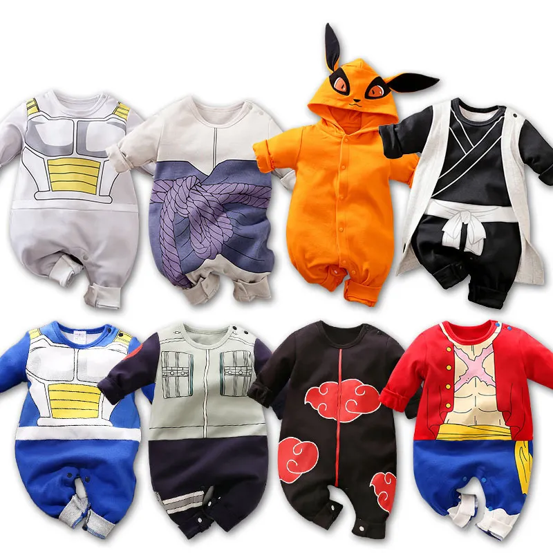 Custom kids cosplay clothing 0-1 year old baby one-piece Japanese anime cosplay baby clothes personality romper costume