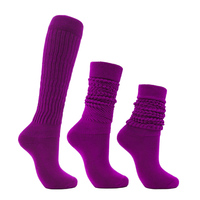 Extra Long Haute Qualité Femmes Sommeil Volant Scrunch Épais Tout Coton Loose Custom Heavy Slouch Chaussettes à N'importe Quelle Longueur Dames