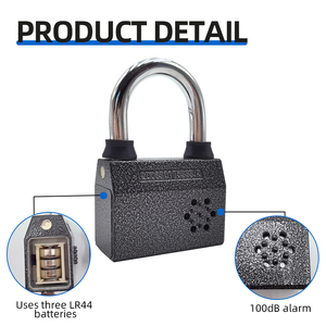 Suministro de fábrica Alarma de bloqueo de almohadilla de alta seguridad <span class=keywords><strong>Candado</strong></span> personalizado Llave antirrobo Motocicleta Bicicleta Alarma de bloqueo de bicicleta - Product Image 5