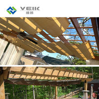 Voile d'ombrage ondulée pour patio extérieur, voile d'ombrage romaine, auvent de pergola, voiles d'ombrage ondulées