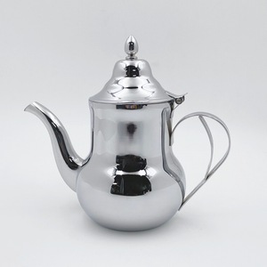 Service Théière et Bouilloire Marocaines 1L de Haute Qualité, Style Classique en Acier Inoxydable, Inspiré par <span class=keywords><strong>la</strong></span> <span class=keywords><strong>Culture</strong></span> <span class=keywords><strong>du</strong></span> Café Arabe et Moyen-Oriental - Product Image 1