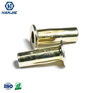 M6 M8 acier zingué grande tête plate CSK corps fendu Rivet écrou cric écrou - Product Image 3