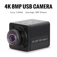 14209 5600 imx334 4K 1,3mm 220 grados USB Unidad libre UVC 8MP Full HD Cámara industrial 220 grados Lente ojo de pez Sensor de cámara