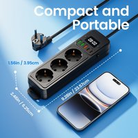 Multiprise USB compacte certifiée CE, 5 pieds, portable, avec ports USB Type-C et protection contre les surcharges, idéale pour la maison et le bureau