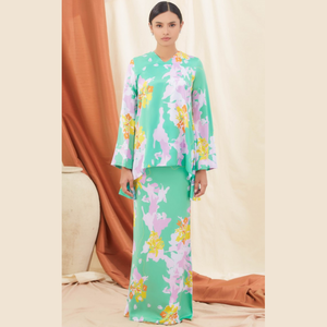 SIPO modeste long haut en coton pour femmes à la mode malaisien islamique imprimé Blouse Baju Kurung robe traditionnelle musulmane vêtements - Product Image 1