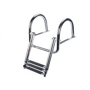 Échelle de bordage télescopique pliable en acier inoxydable, matériel marin pour le commerce électronique transfrontalier, main courante en arc et échelle de lancement - Product Image 2