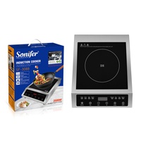 Cuisinière à induction Sonifer SF-3088 à commande tactile intelligente, haute puissance, base en caoutchouc antidérapante, vente chaude, pour la maison, l'hôtel, le dortoir