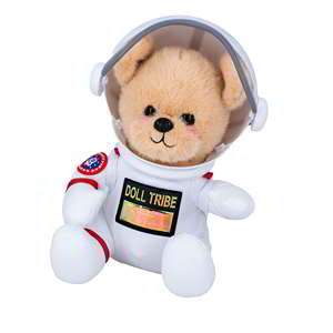 CosmoPuppy personnalisé OEM, chien en peluche doux, astronaute, dessin animé, casque en peluche en plastique PP coton, cadeau d'anniversaire - Product Image 1